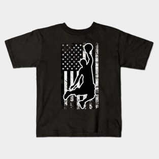 US Flag Basketball Kids T-Shirt